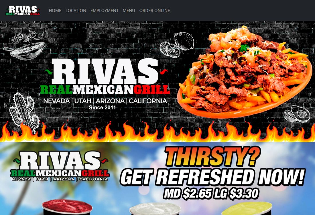 Rivas Mexican Grill current website