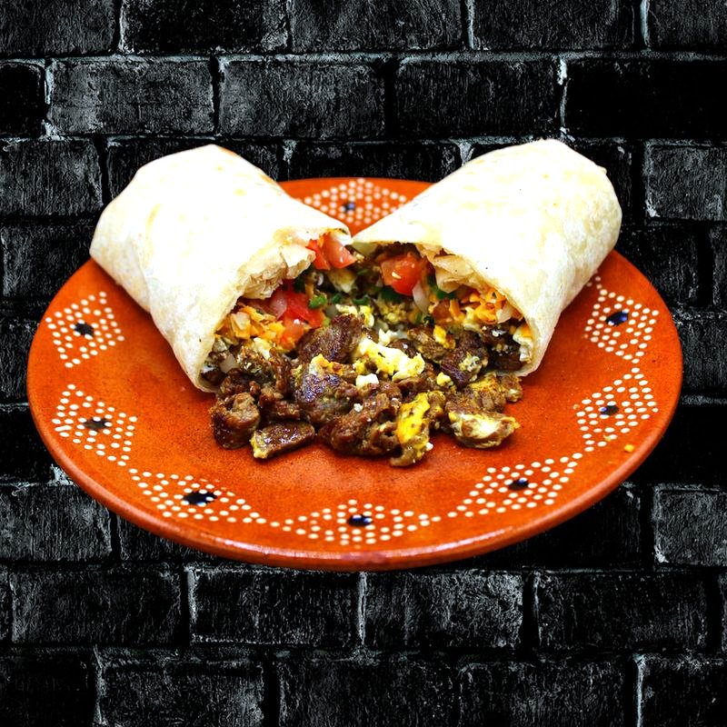 Steak Breakfast Burrito at Rivas Mexican Grill