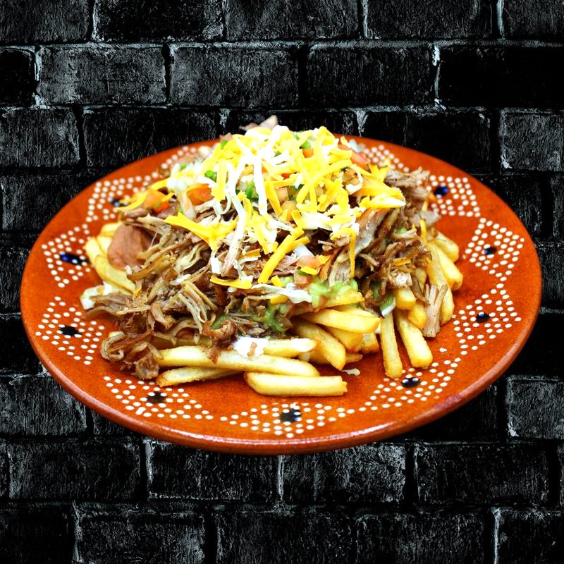 Carnitas Loaded Frie at Rivas Mexican Grill