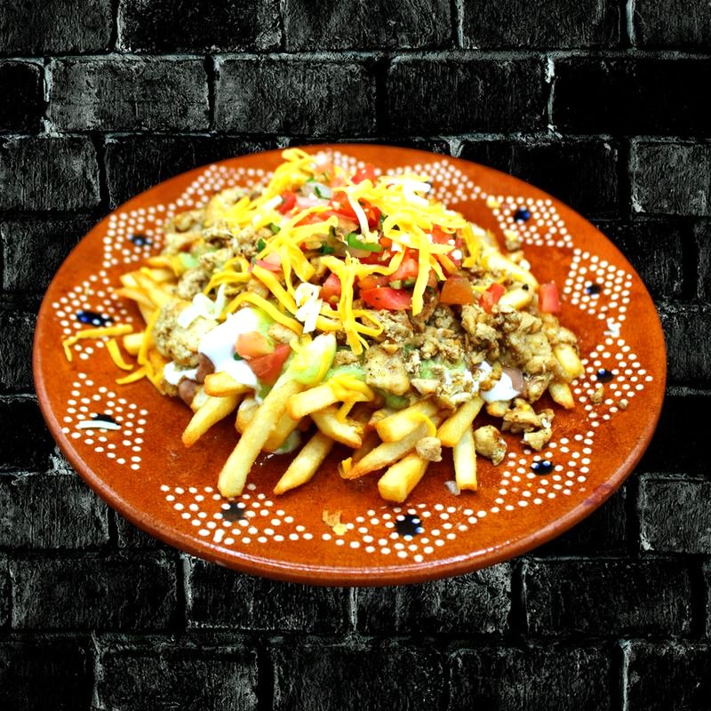 Chicken Loaded Frie at Rivas Mexican Grill