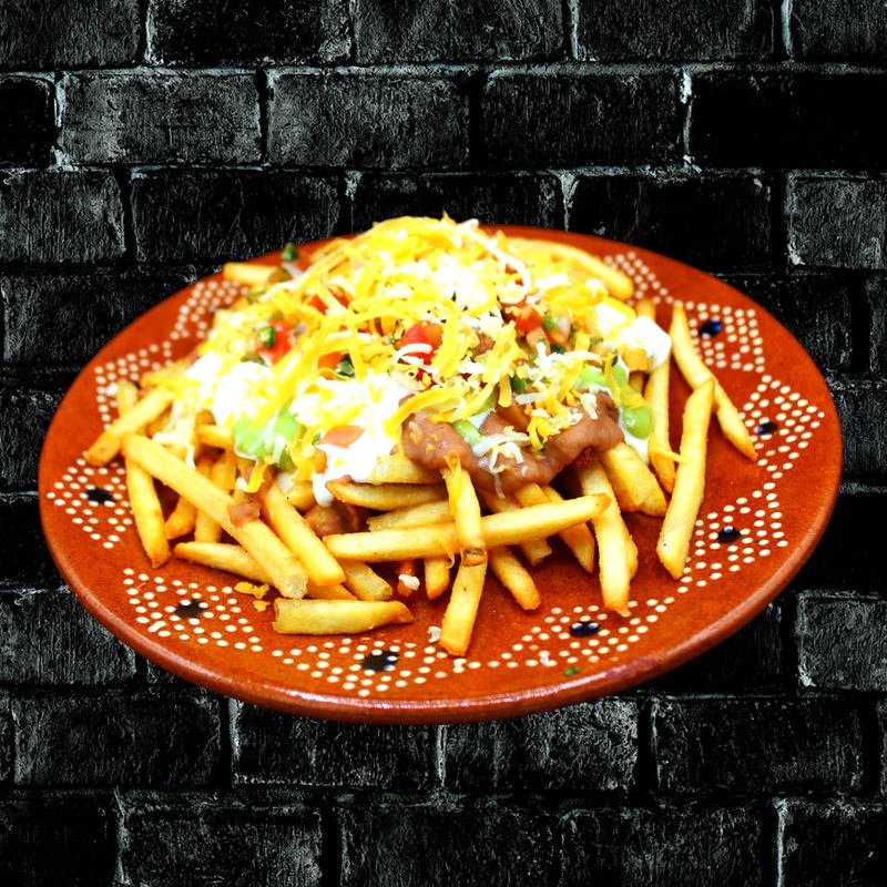 Vegetarian Loaded Frie at Rivas Mexican Grill