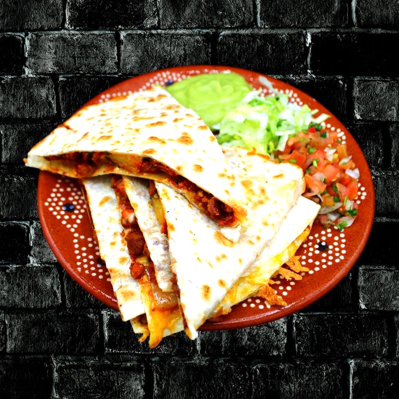 Pastor Quesadilla at Rivas Mexican Grill
