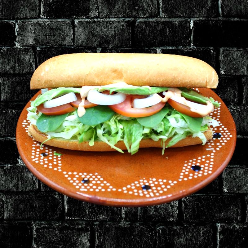 Vegetarian Torta at Rivas Mexican Grill