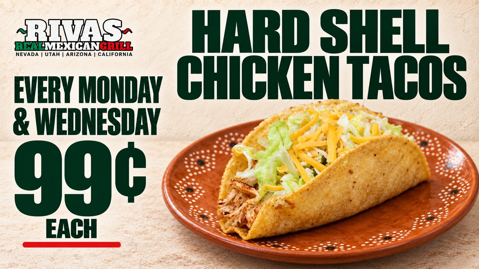 Tacos at Rivas Mexican Grill